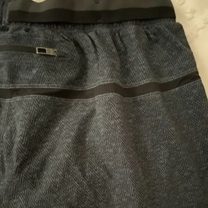 Lululemon Grey Patterned Surge Shorts with liner